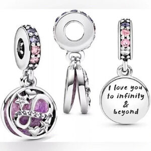 PANDORA - GALAXY/ INFINITY CHARM - I LOVE YOU TO INFINITY AND BEYOND - NWT